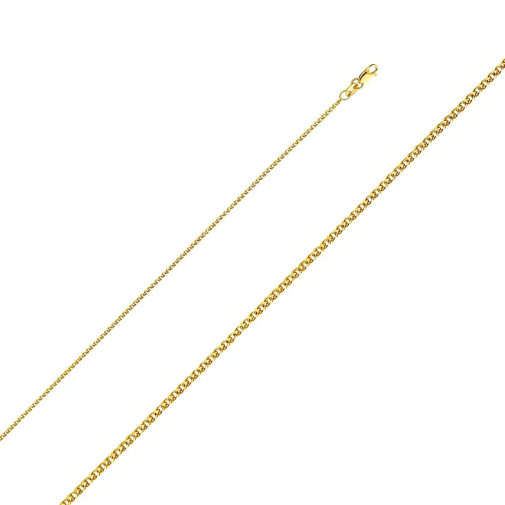 14K Yellow Gold Flat Open Wheat Chain B752962