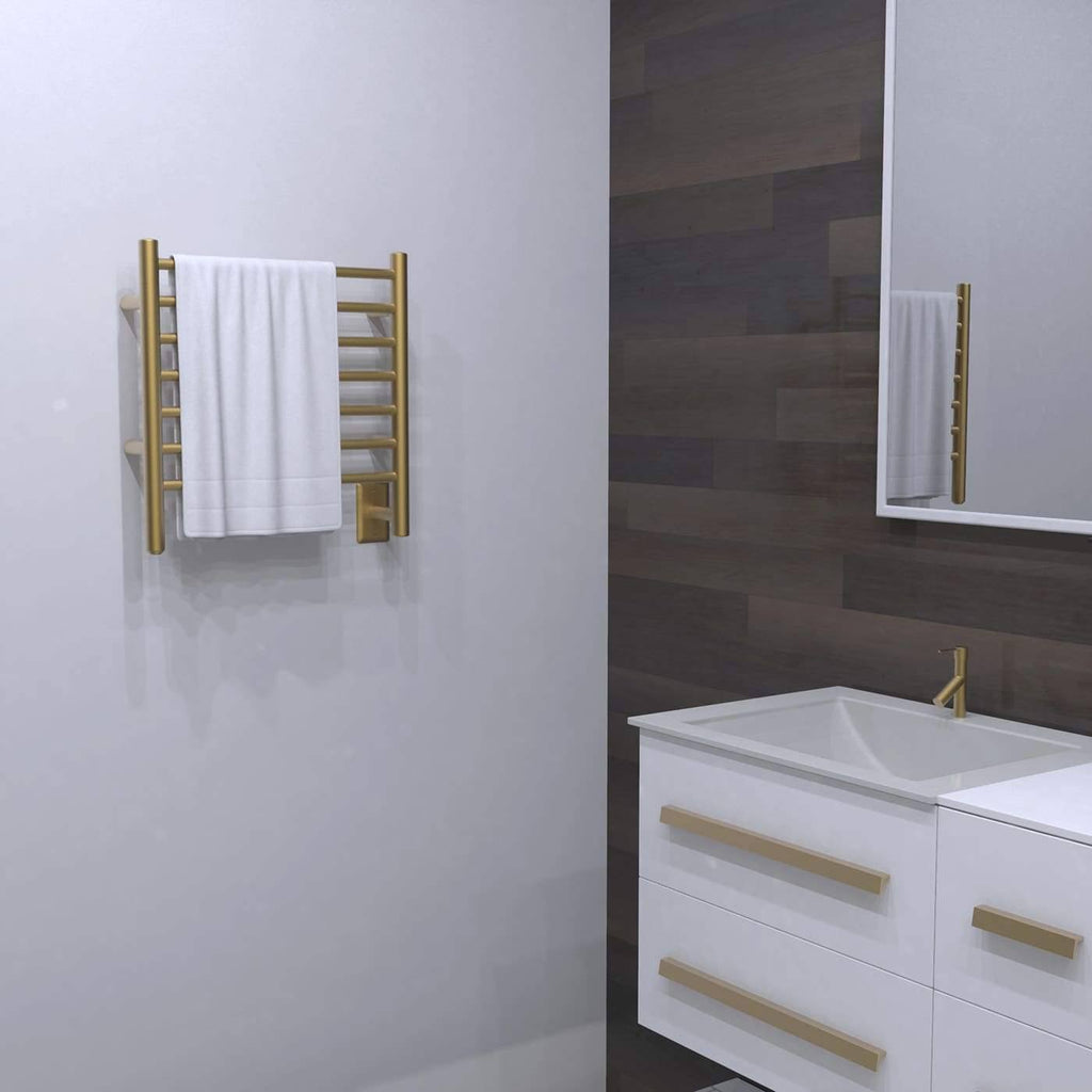 Satin Brass Heated Towel Rack D54287
