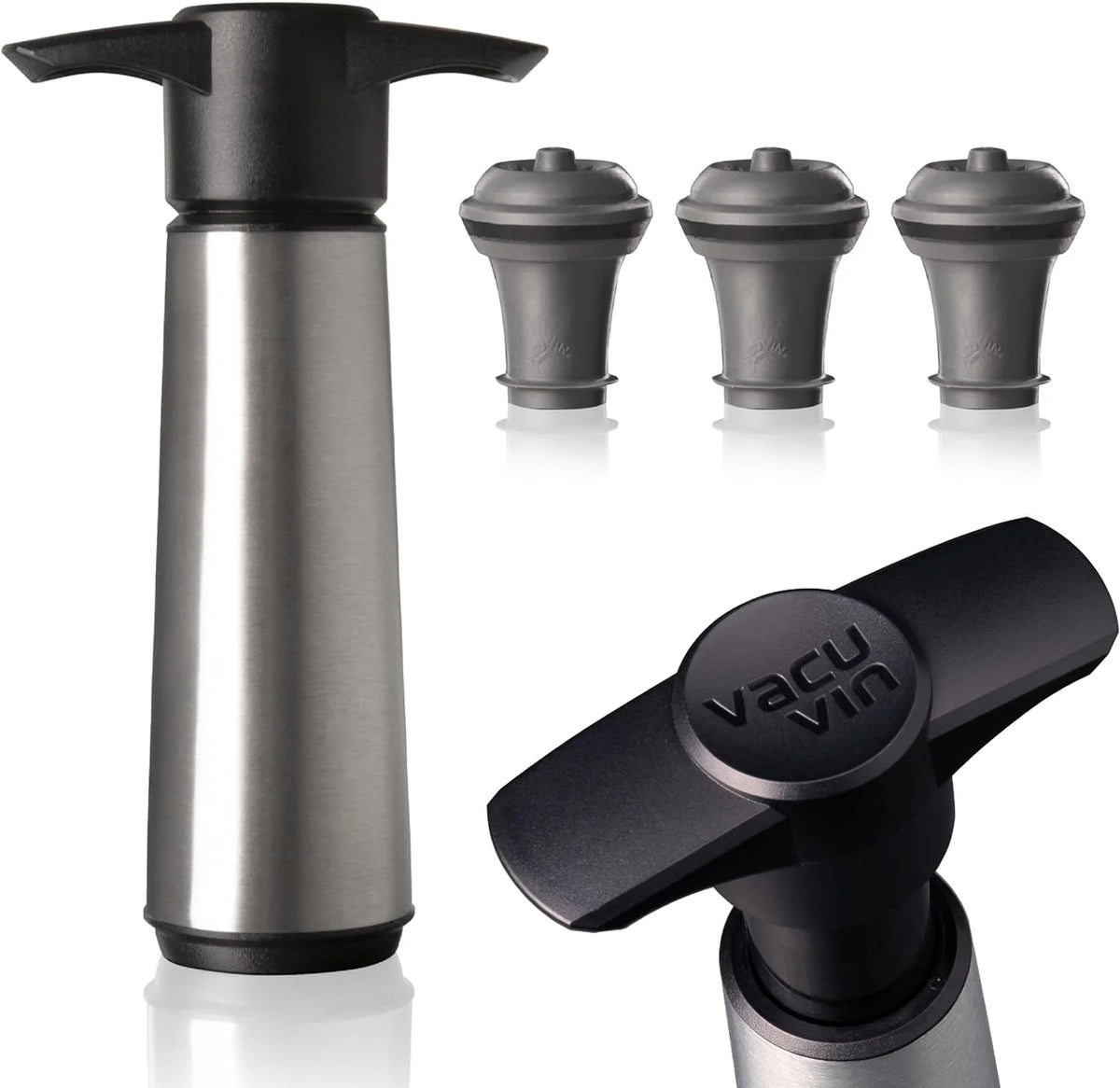 Wine Saver Pump Stainless Steel with Vacuum Wine Stopper V9868
