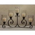 Bronze Iron 5 Light Acanthus Candelabra D6109
