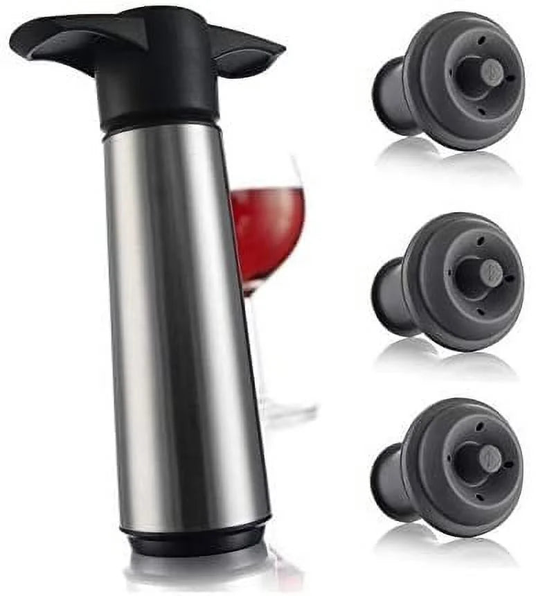 Wine Saver Pump Stainless Steel with Vacuum Wine Stopper V9868