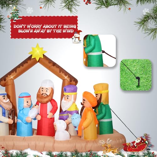 Inflatable Nutcracker Outdoor Decoration with Built-in LED Lights W432773