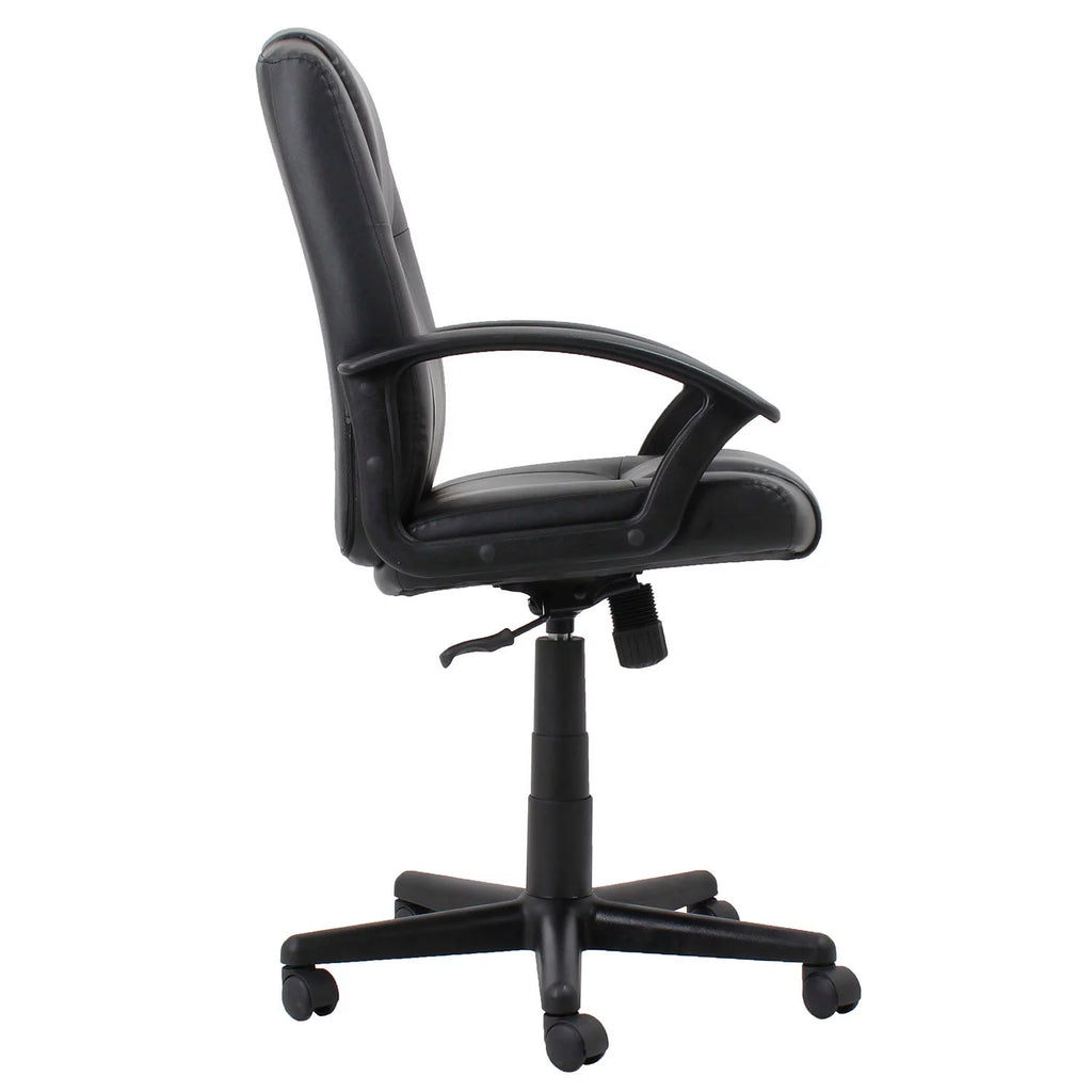 Black Bonded Leather Mid Back Executive Chair H29551