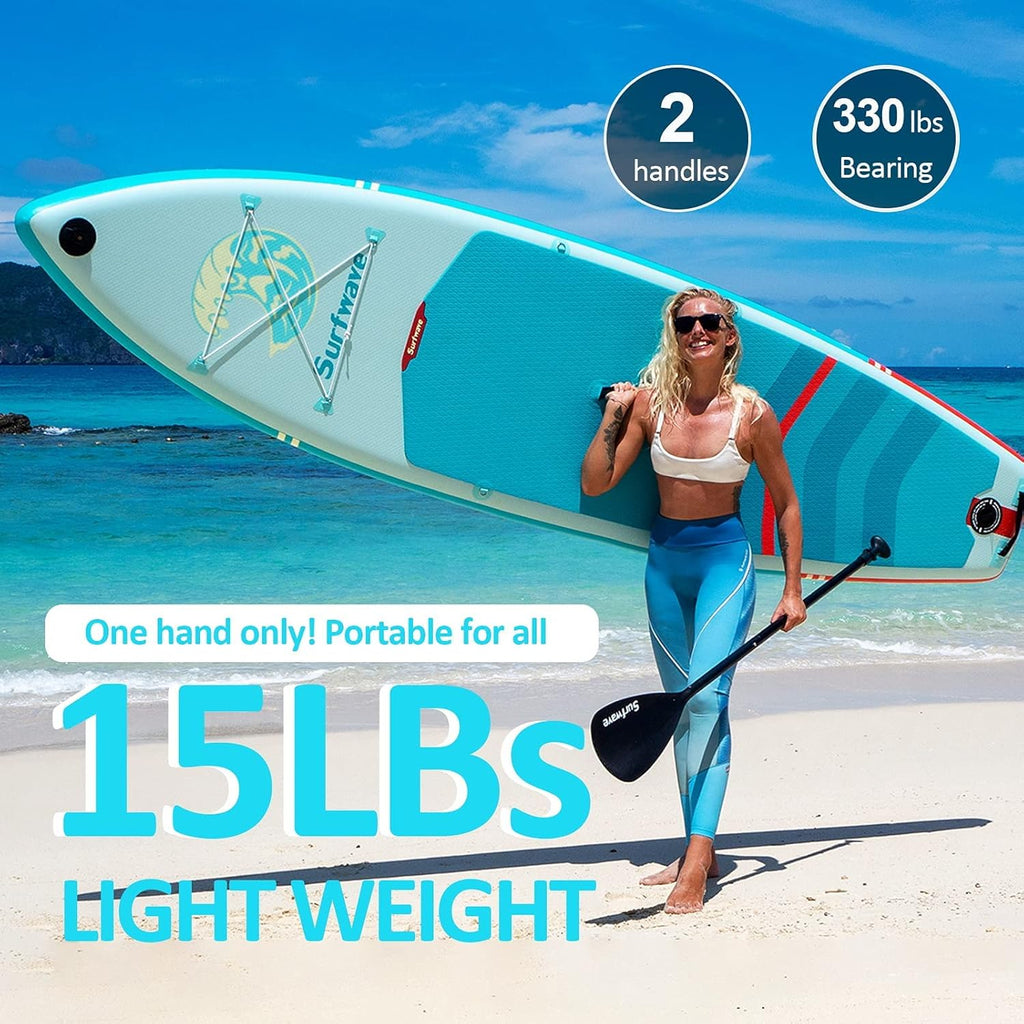 10'8''×33''×6'' Extra Wide Inflatable Paddle Board with Camera Mount P277965