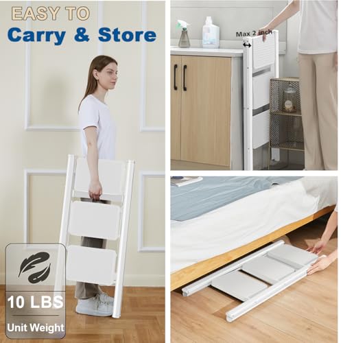 2 Step Folding Steel Step Ladder 330 Lbs Black C77676
