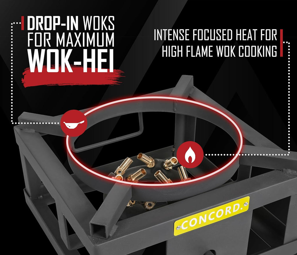 12" Single Propane Outdoor Burner with Built in Wok Ring G4498