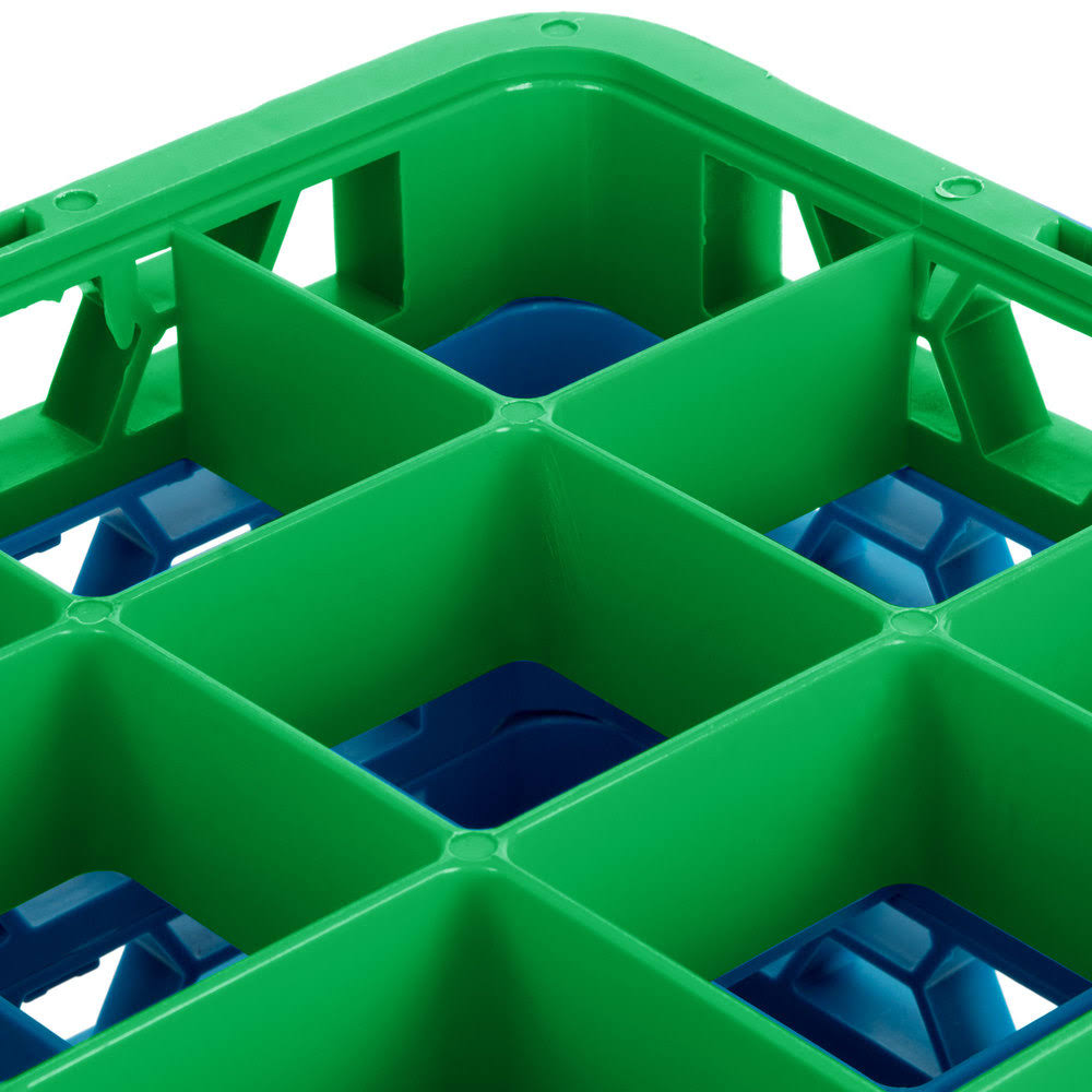 36 Compartment Green Glass Rack with 4 Extenders T911641
