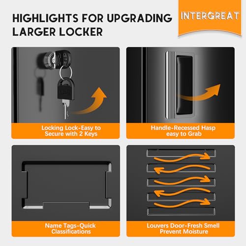 Black 6 Door Steel Lockers T70644