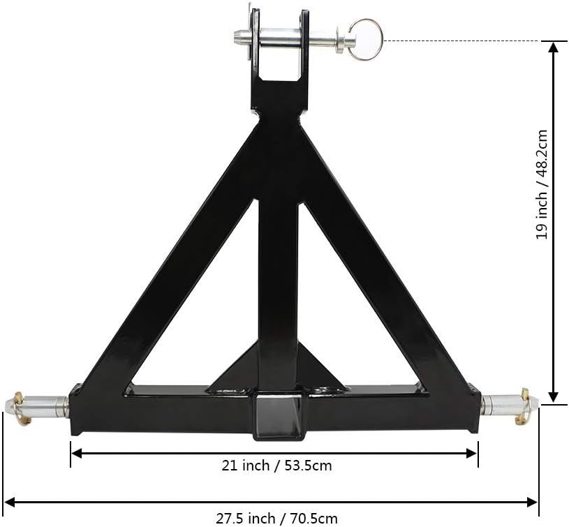 Heavy Duty 3 Point 2 Inch Receiver Drawbar Hitch Adapter for Tractor T792308