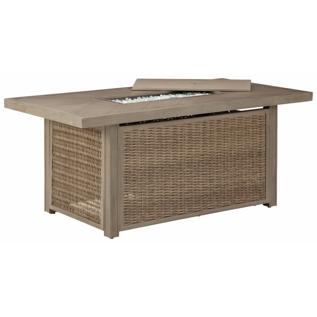 Rectangular Fire Pit Table in Beige X30405
