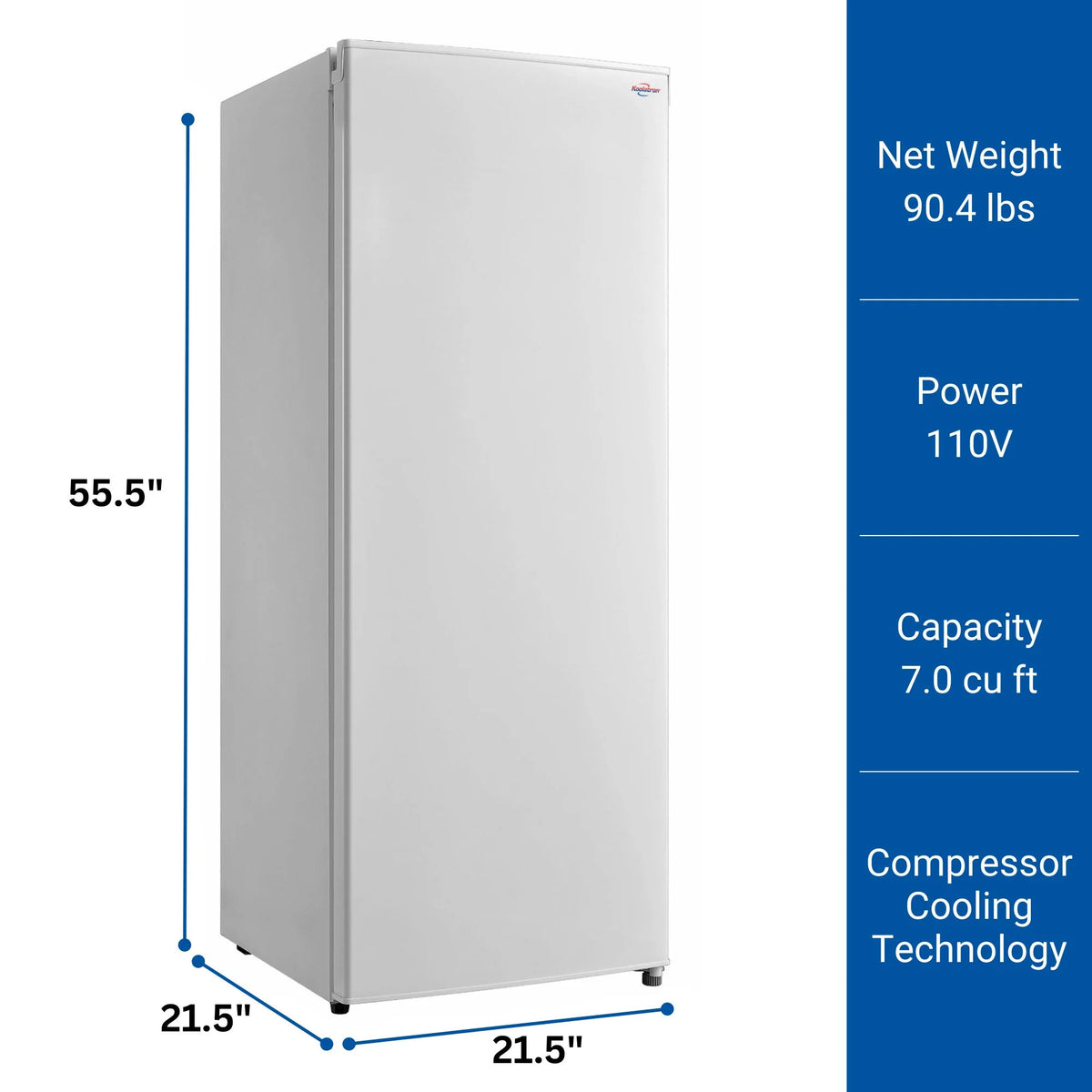 White 7.0 cu ft Upright Freezer Z177253