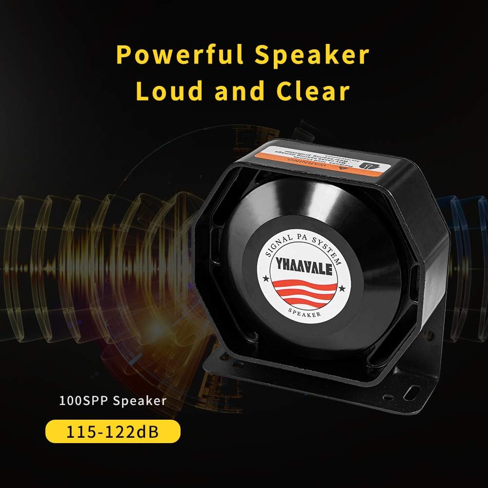 Car Police Siren PA System with 2pcs Metal Speaker W21374