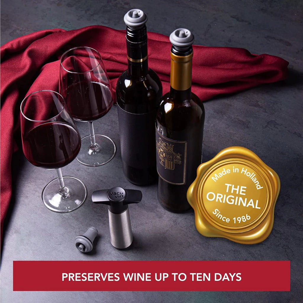 Wine Saver Pump Stainless Steel with Vacuum Wine Stopper V9868