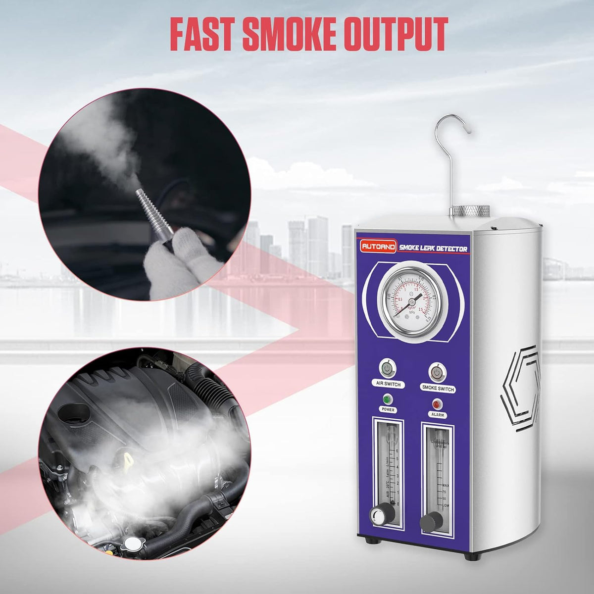 Smoke Machine Leak Detector, 2 Modes Automotive Fuel Pipe System Leakage Diagnostic Tester P3908