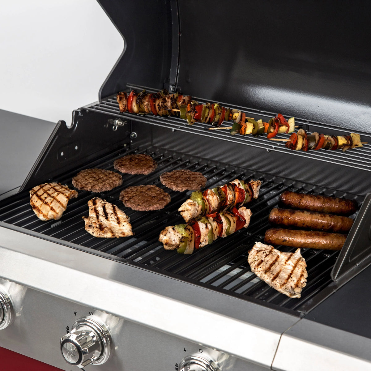 3 Burner Red Propane Gas Grill B349