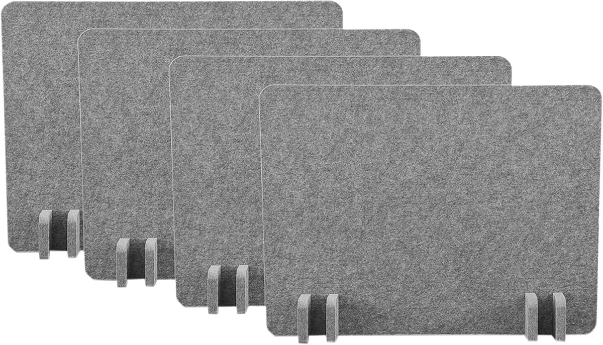 Castle Gray Acoustic Desk Divider 4-Pack T25570