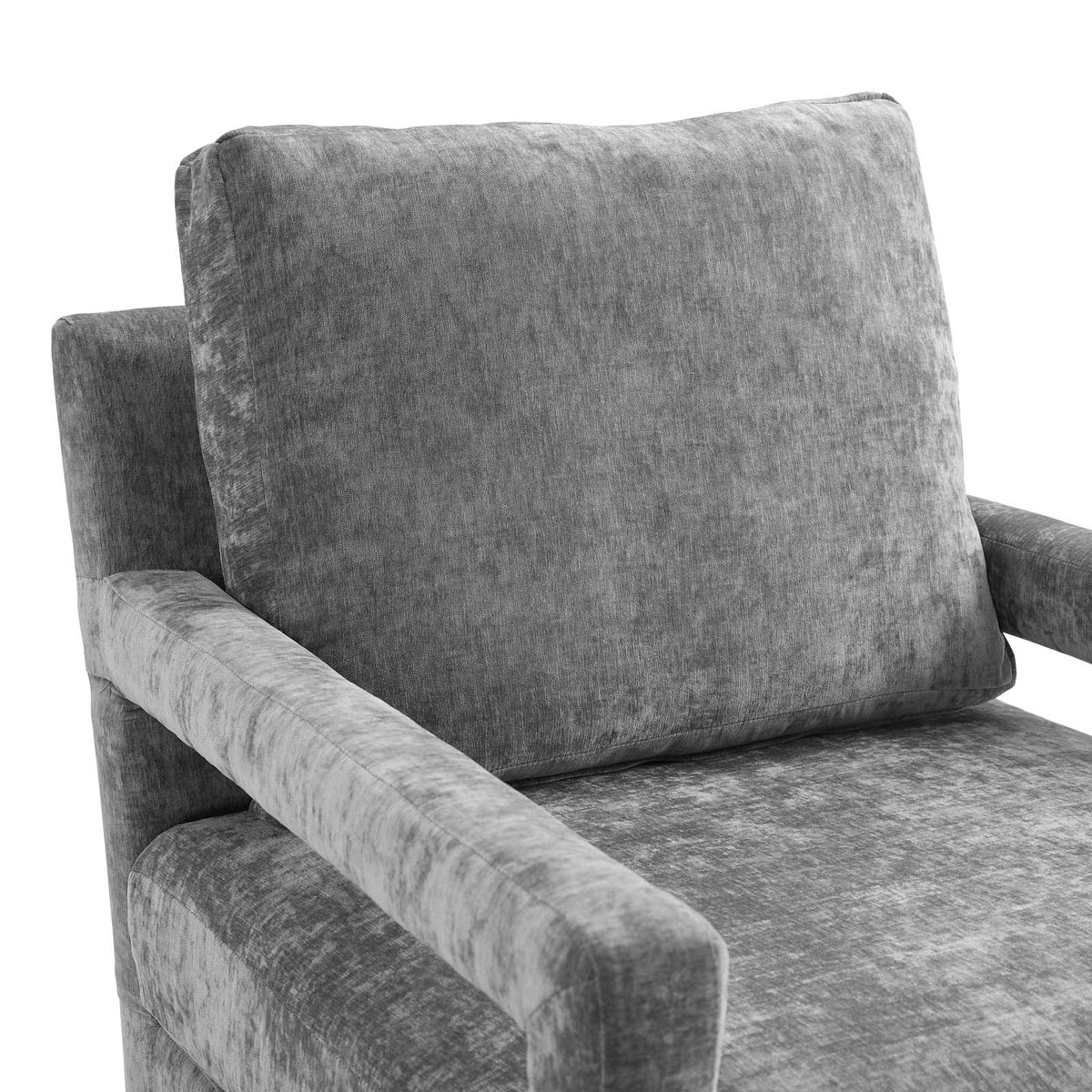 Gray Crushed Velvet Armchair L59421