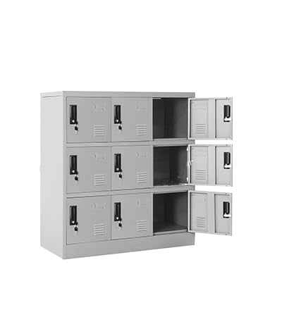 Black 6 Door Steel Lockers T70644