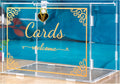 Gold Pattern Acrylic Card Box with Lock, Pack of 2 R210505