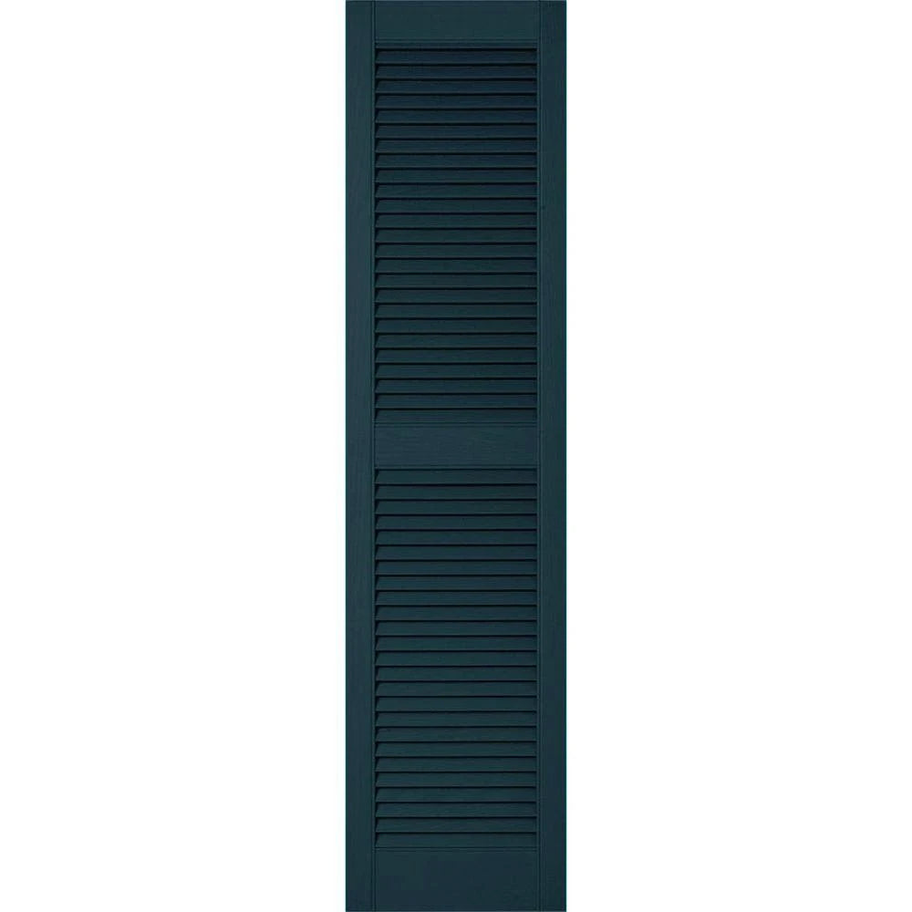 Midnight Blue Vinyl Open Louver Shutters Q45671