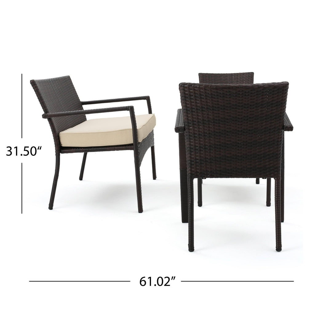 Brown 4pc Wicker Chat Set P196