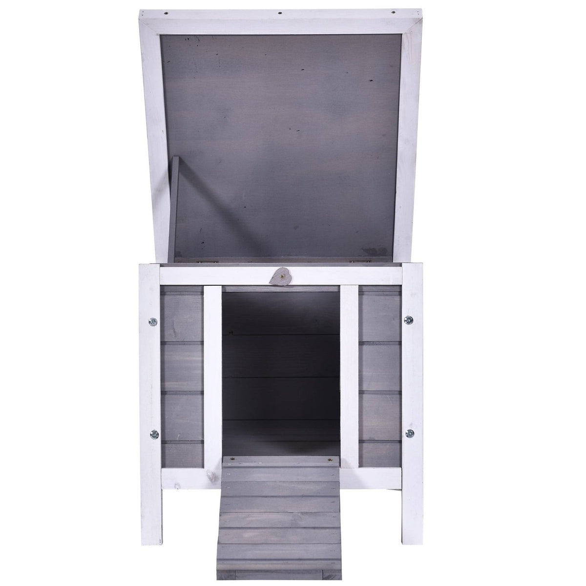 Grey Raised Wooden Pet House K292