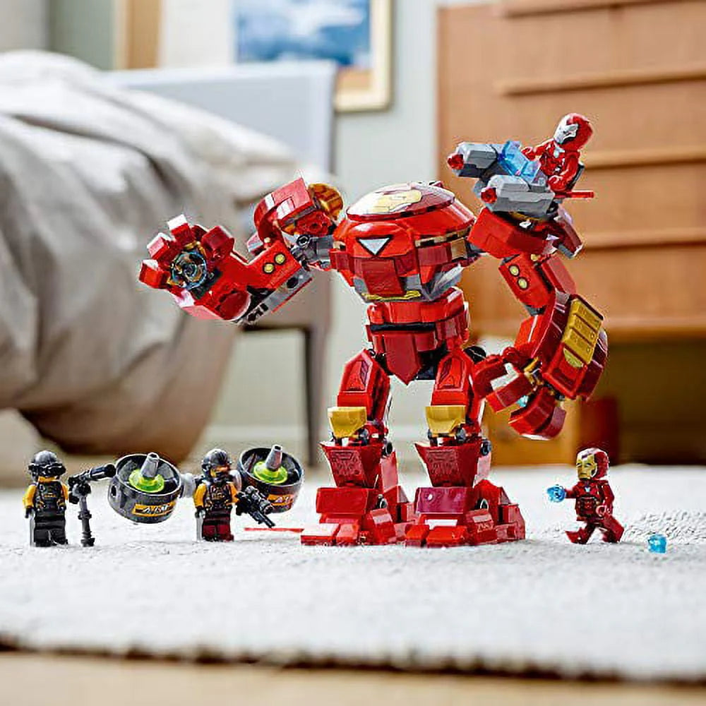 LEGO Marvel Avengers Iron Man Hulkbuster Versus A.I.M. Agent 76164, Interactive Brick-Build Playset with Minifigures (456 Pieces) J67549