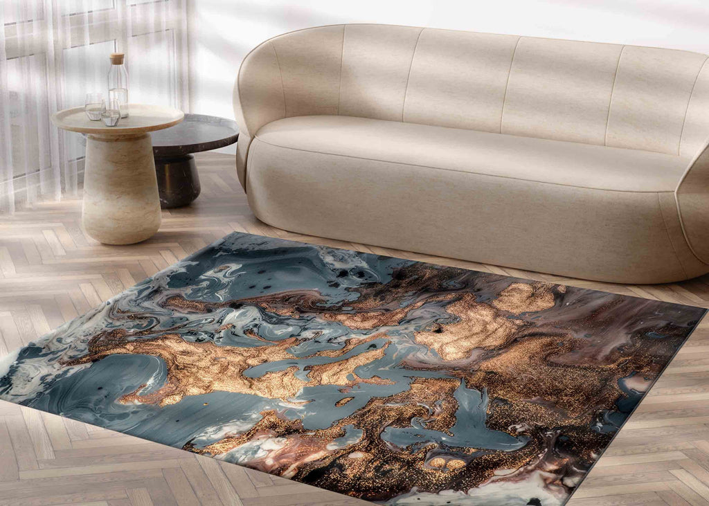 2'x3' Shimmery Marble Printed Rug C46880