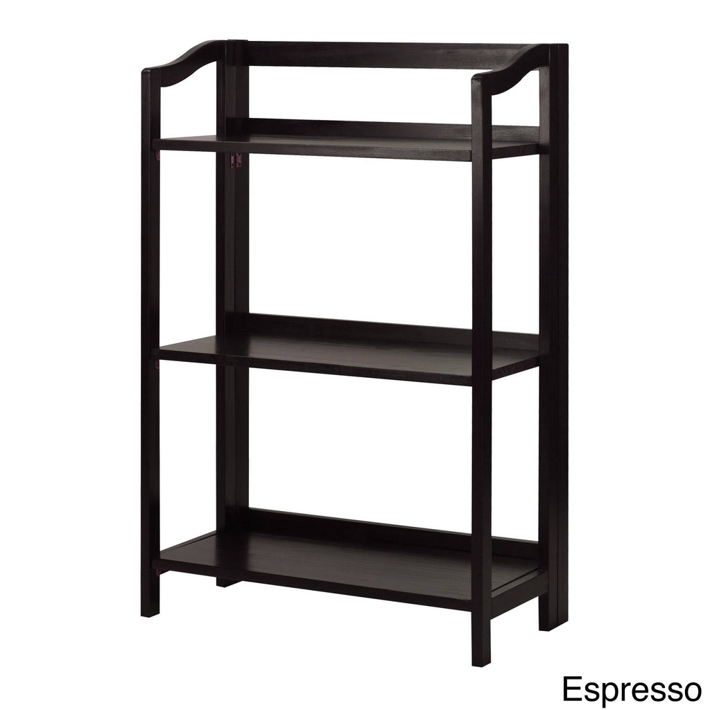 Espresso 3-Shelf Folding Bookcase S2699