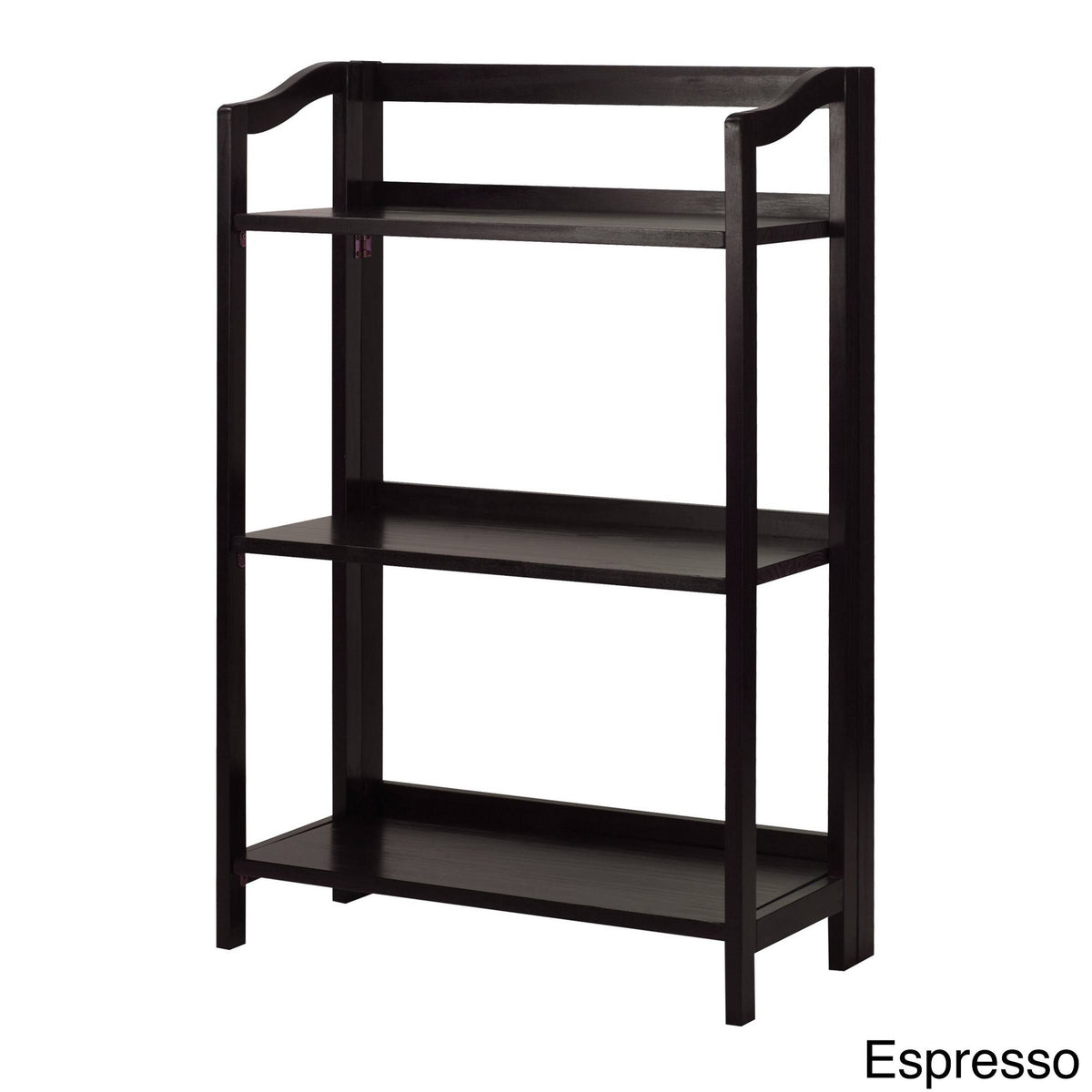 Espresso 3-Shelf Folding Bookcase S2699