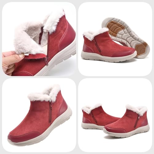 Women's Winter Ankle Fur Lined Boots N191