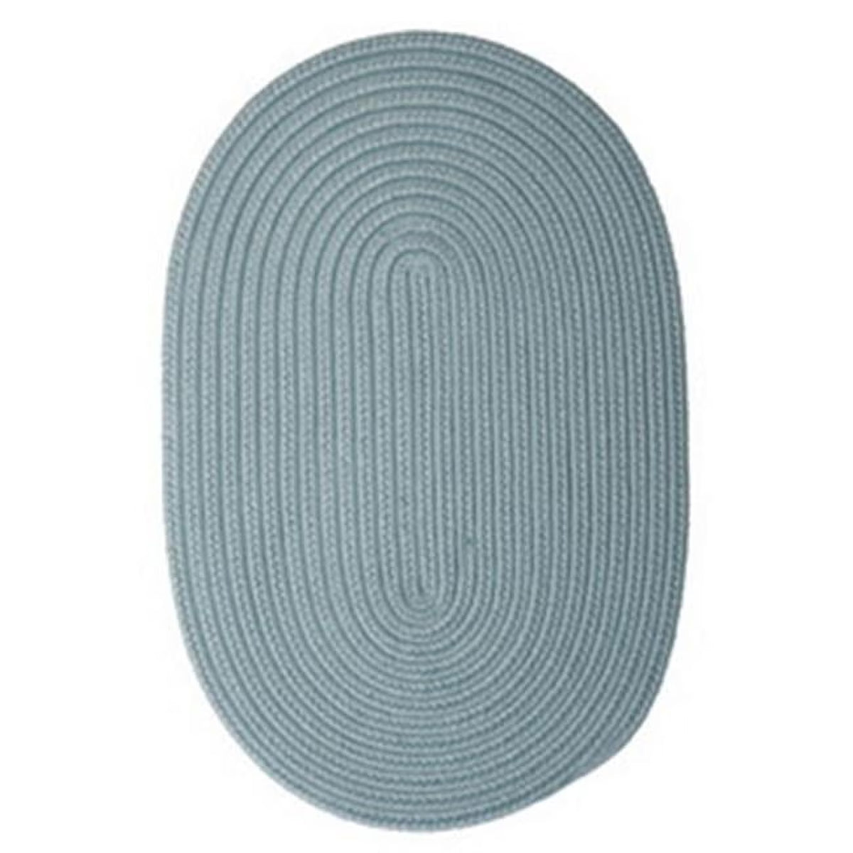 Federal Blue Solid Oval Rugs 5x8 Z89297