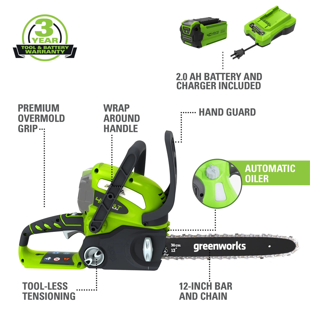 40 V Battery Powered Chainsaw W1566