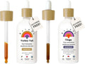 Alcohol Free Mushroom Bundle, Turkey Tail Mushroom Extract + Chaga Mushroom Tincture, Vegan Liquid Mushroom Supplements F96385