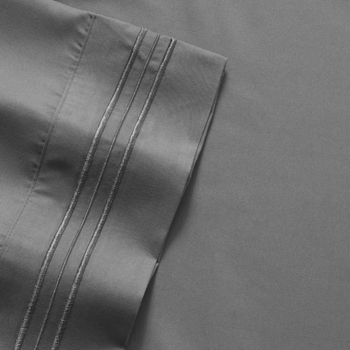 1800 Thread Count Extra Deep 21" Pocket 4 Piece Sheet Set King Gray B2081