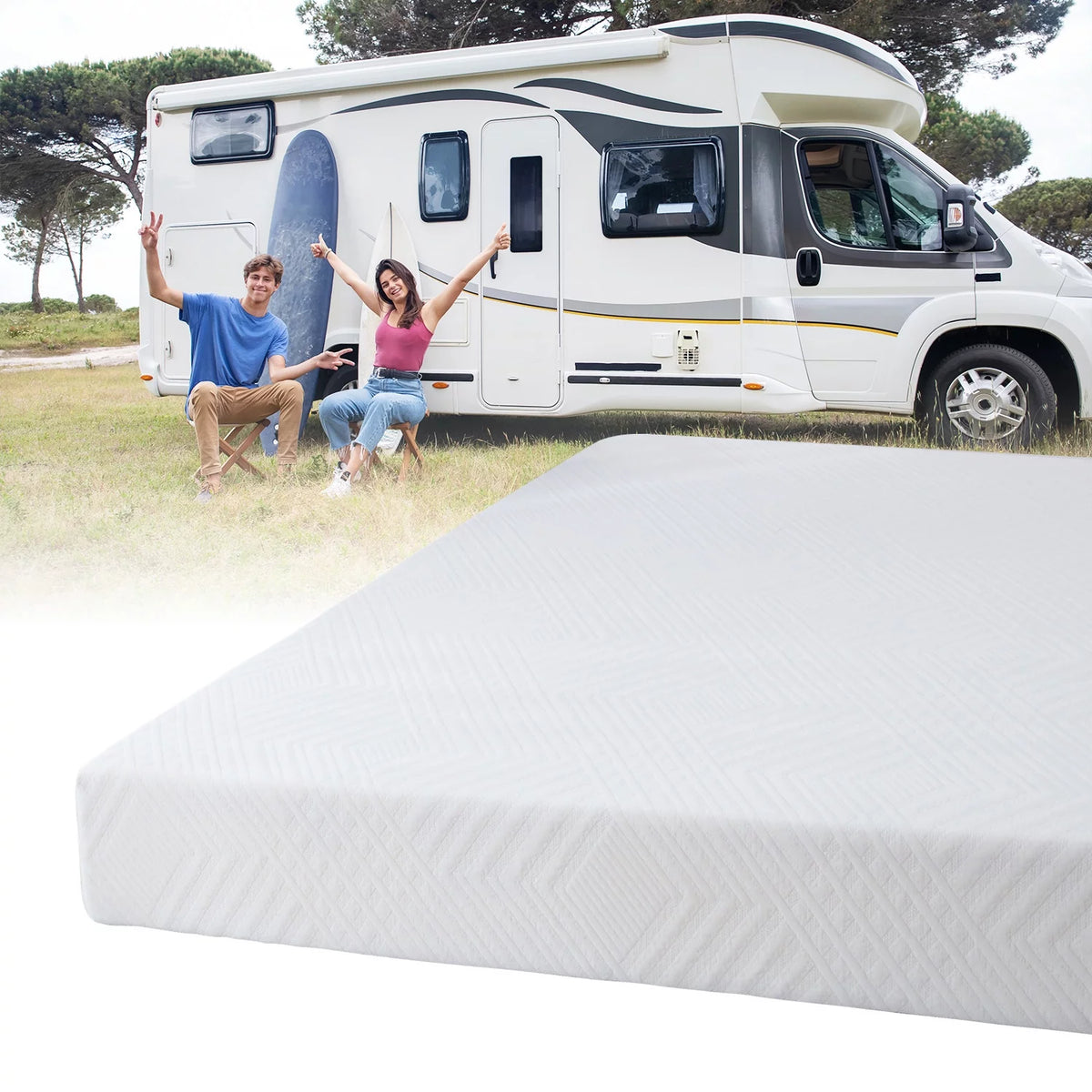 Short Queen 8 inch Memory Foam Mattress Z62357