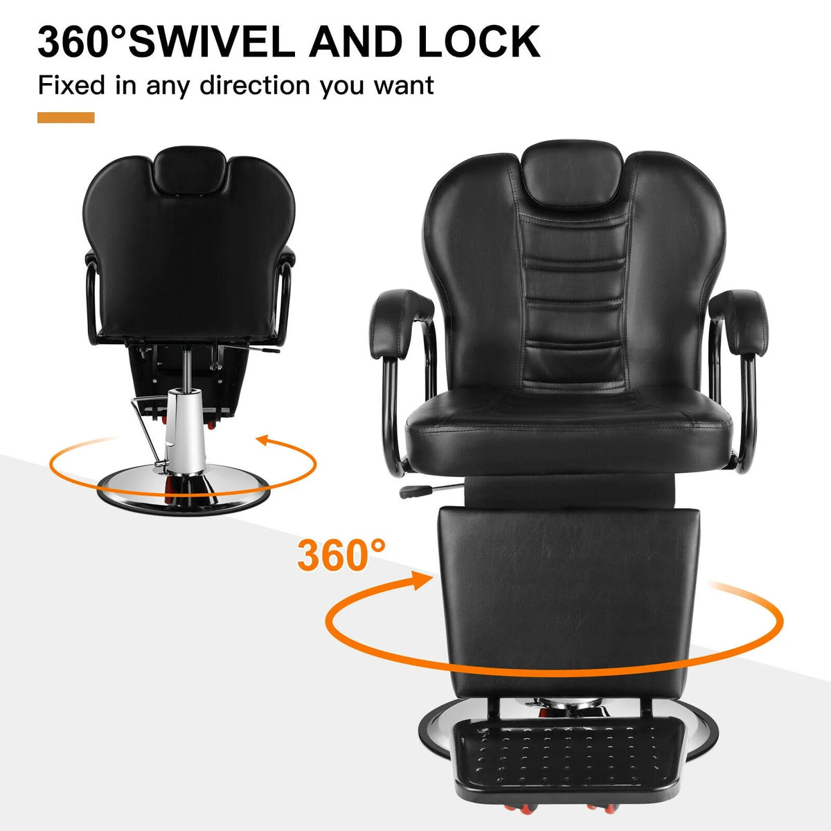 Hydraulic Heavy Duty Recliner Barber Chair V8778