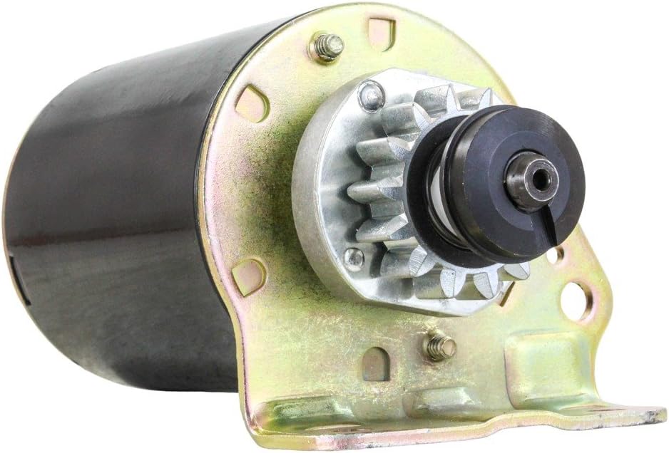 Starter Motor Compatible With Briggs & Stratton Cub Cadet 16.5 17 17.5 Hp Engine 14 Tooth Steel Drive Pack of 2 I91427