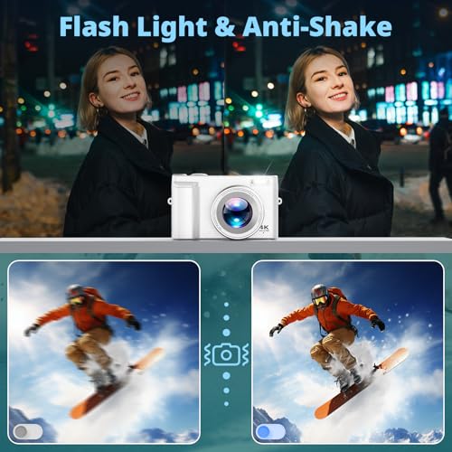 48MP 4K Digital Camera with 16X Zoom and Flip Screen A49517