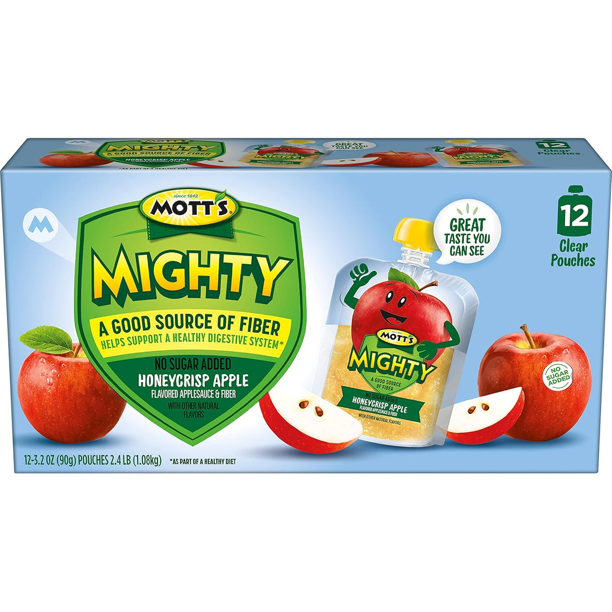 12 Pack 3.2 Oz Honeycrisp Apple Applesauce Pouches N857621