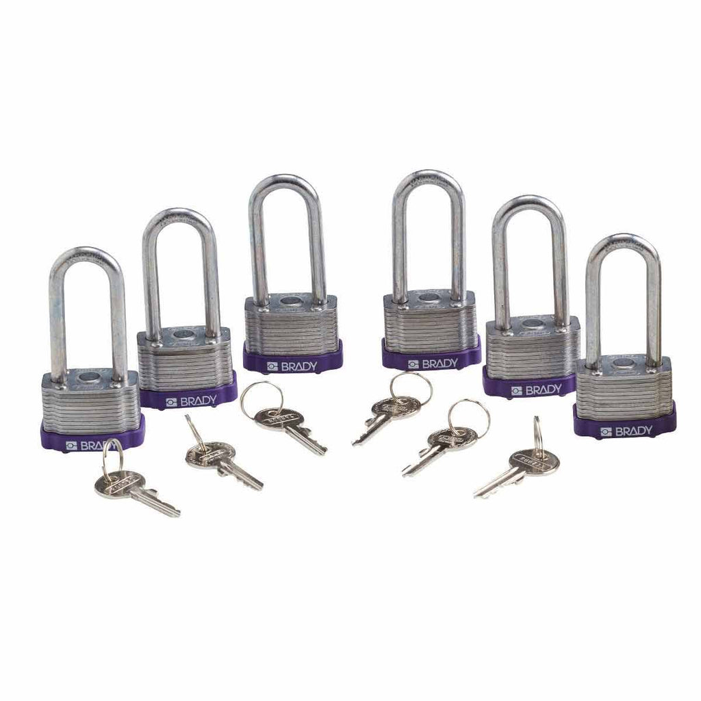 Keyed Padlock, 1-5/16x22w, pk6 E360
