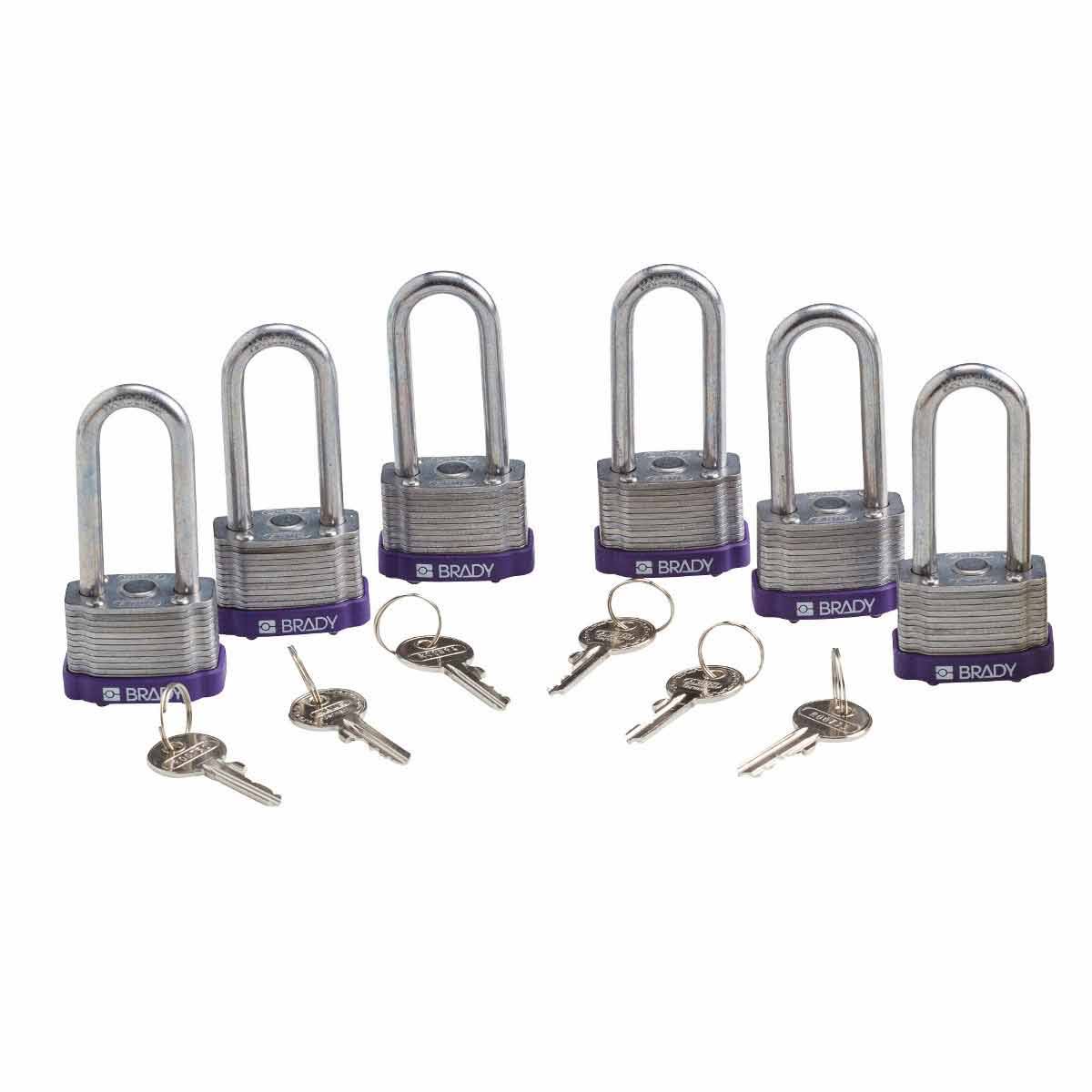 Keyed Padlock, 1-5/16x22w, pk6 E360
