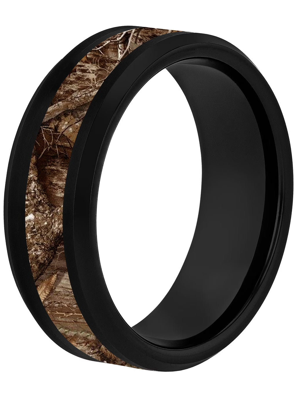 Black Tungsten Brown Camo Center 8MM Wedding Band N54258