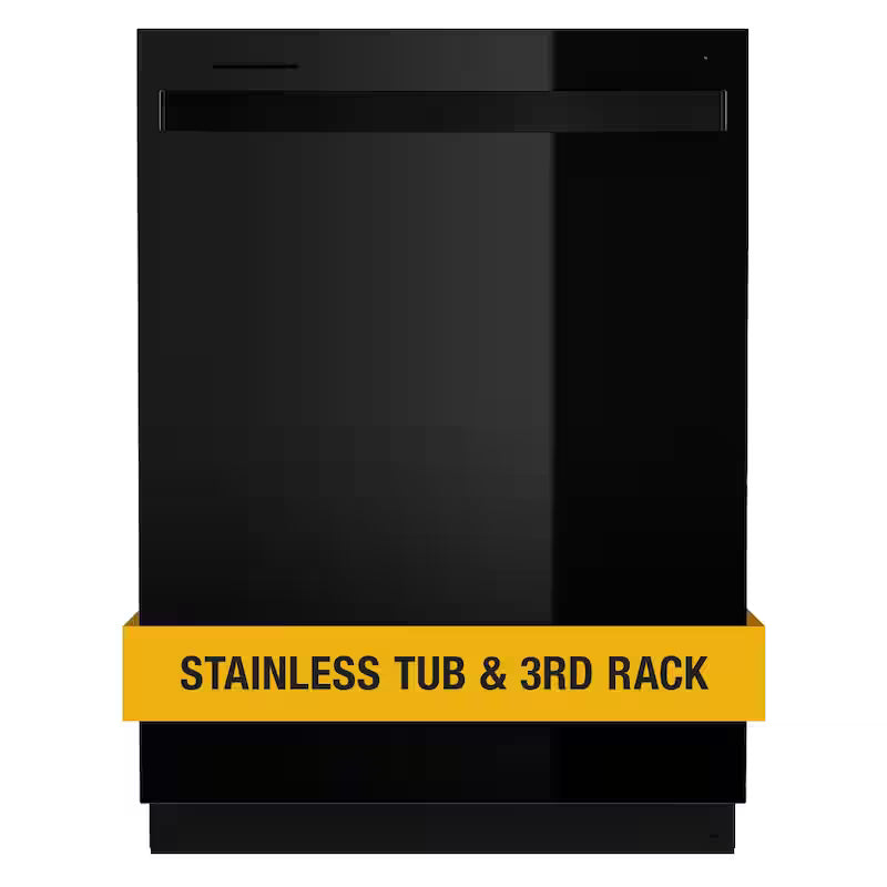 Black Built-In Dishwasher with Third Level Rack J542