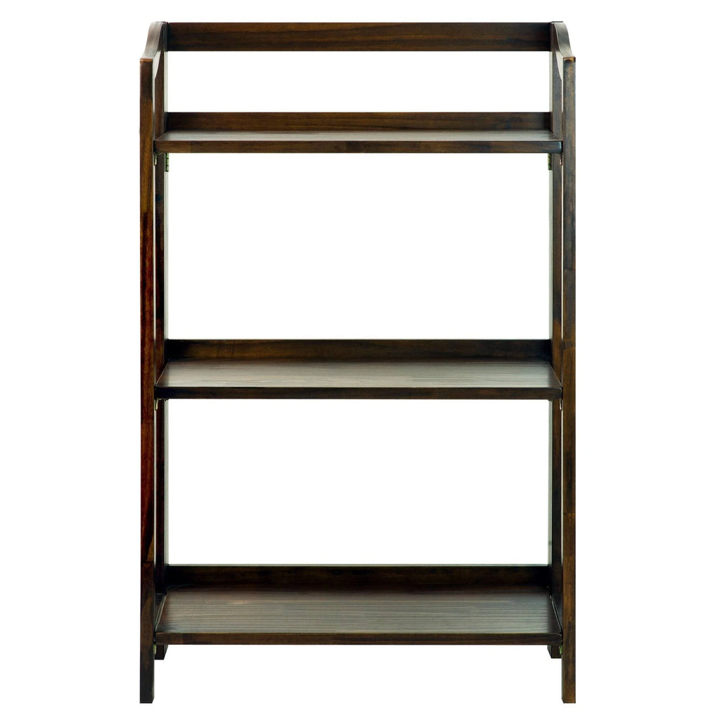 Espresso 3-Shelf Folding Bookcase S2699