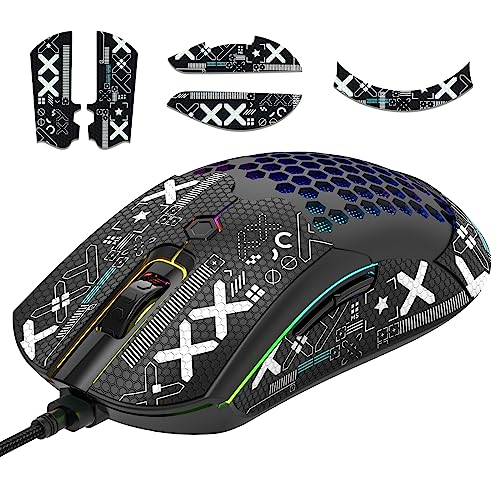 Green 65G Honeycomb Shell Wired Gaming Mouse B6397