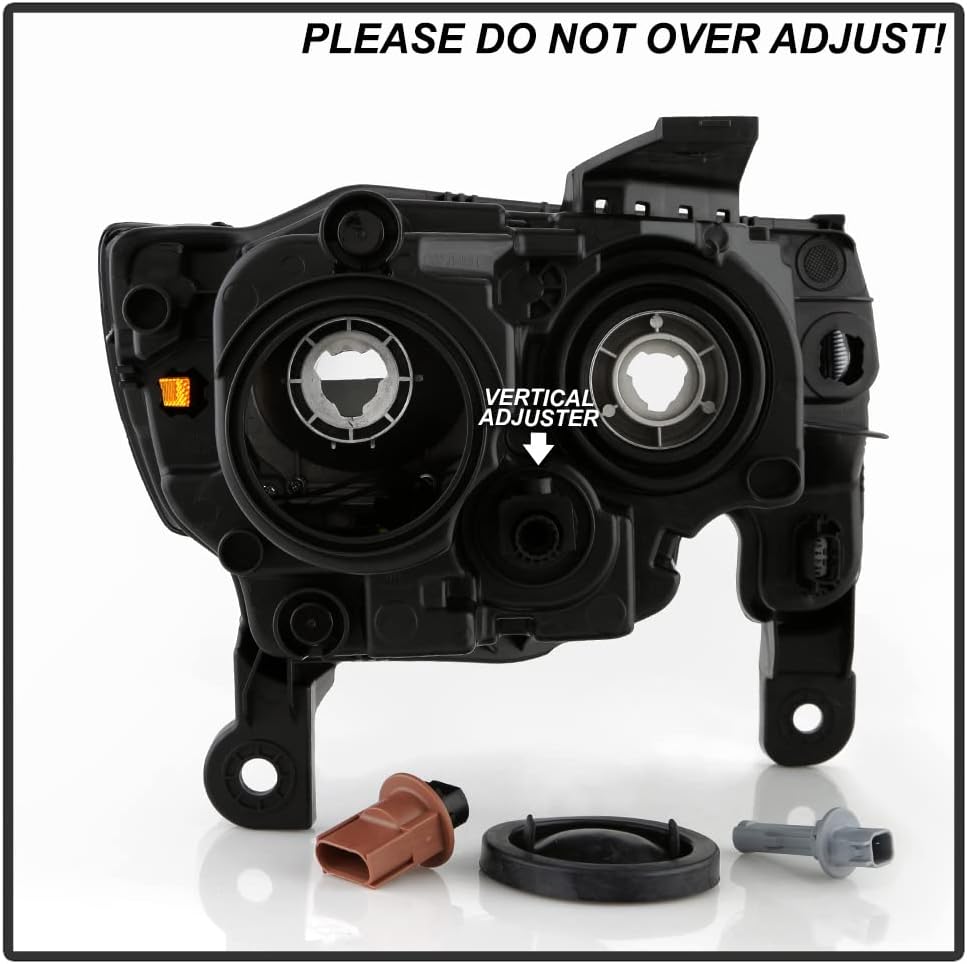 Black Housing Projector Headlights Pair Left+Right U8784