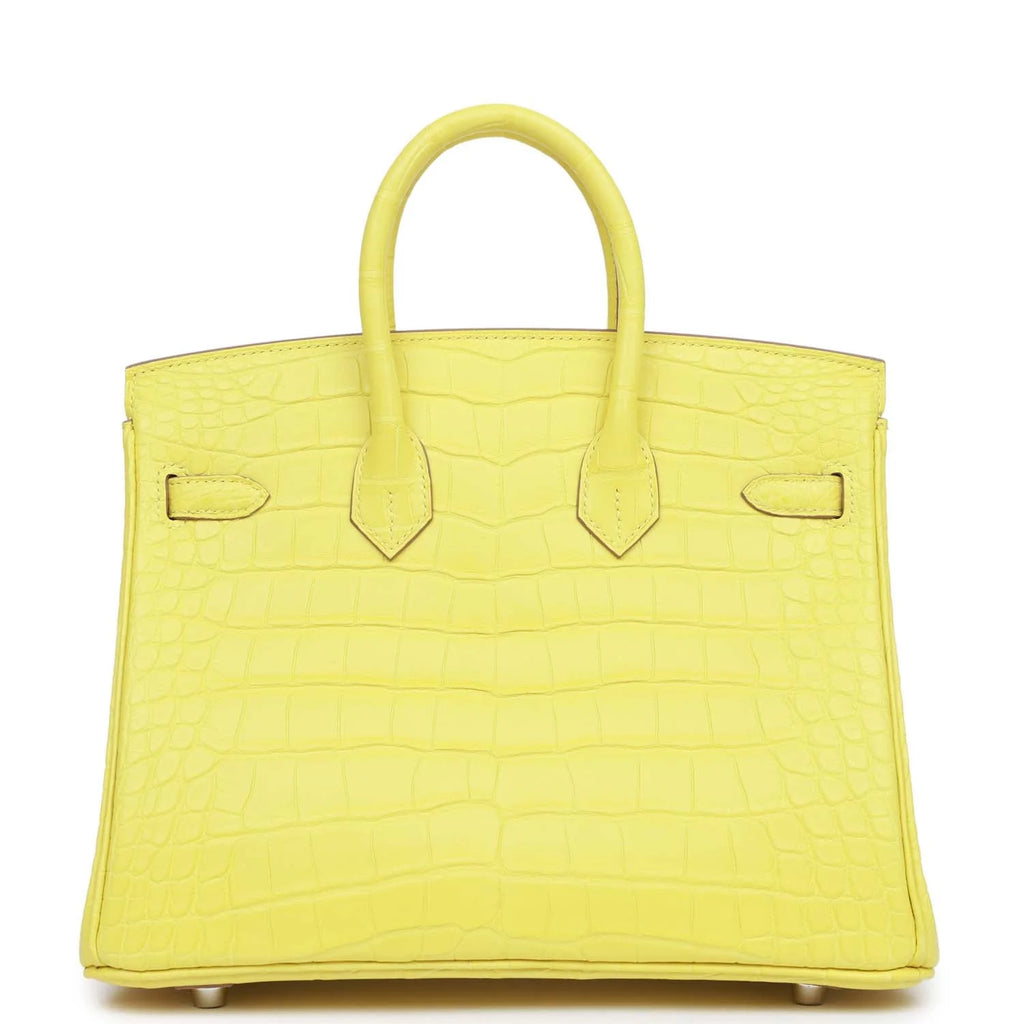 Lime Matte Alligator Bag Palladium Hardware B62426