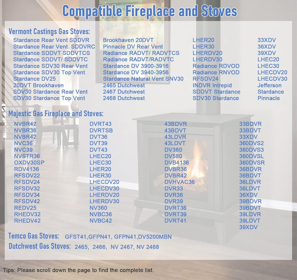 Propane and Natural Gas 3 Way Pilot Assembly for Fireplace and Stoves E77945