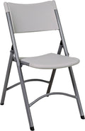 White/Grey Plastic Resin Chair 4 Pack O854